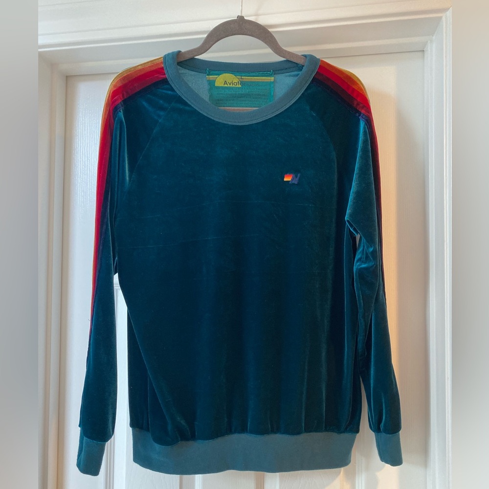 Aviator nation velvet Teal/green Large